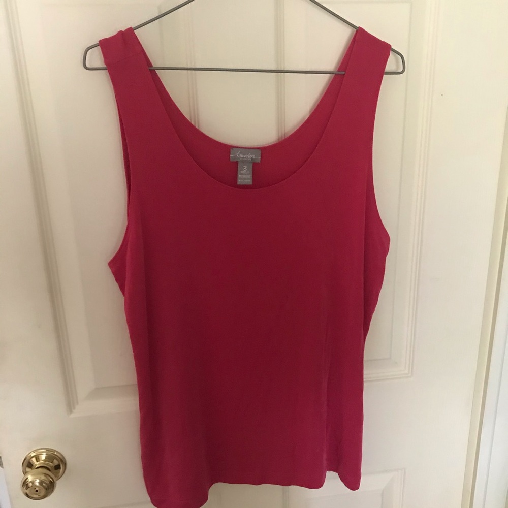 Chico's Raspberry Pink Scoop Neck Tank Top